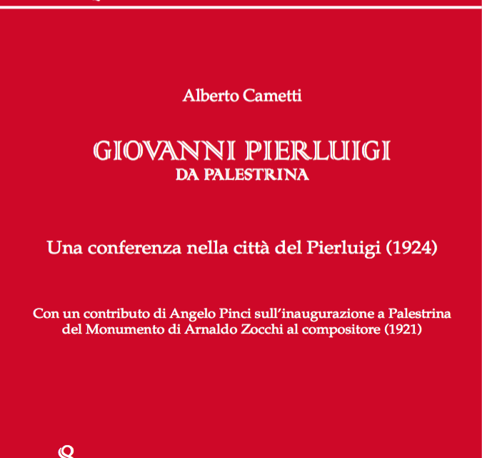 ALBERTO CAMETTI, G.P. DA PALESTRINA UNA CONFERENZA 1924