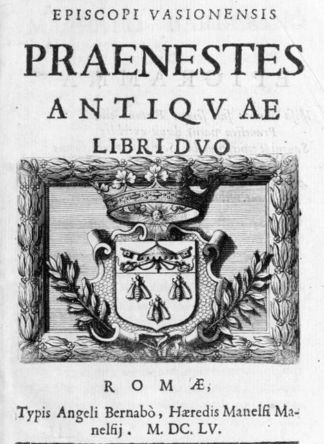 PRAENESTES ANTIQUAE LIBRI DUO, IL PRIMO LIBRO SULLA STORIA DI PALESTRINA