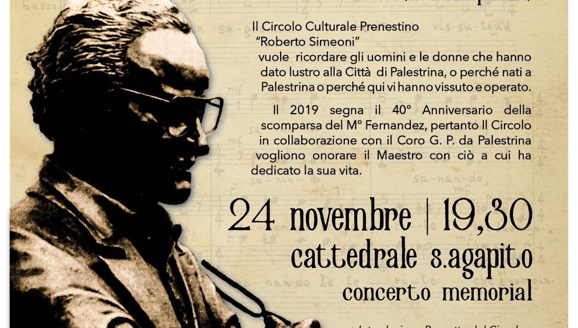 40° anniversario della scomparsa del M° Pio Fernandez