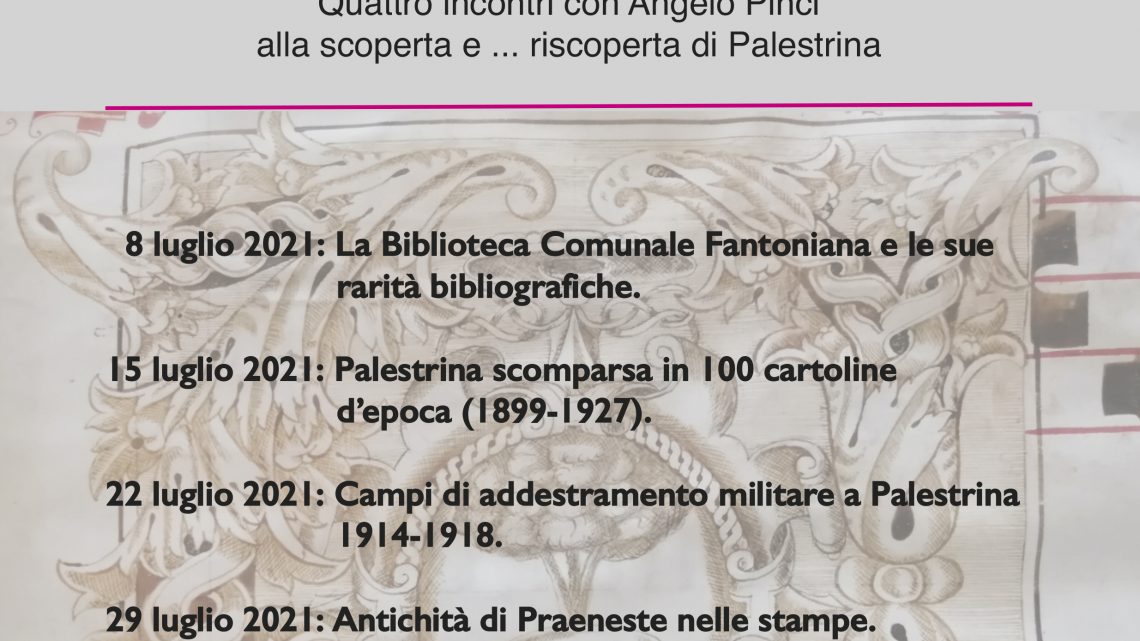 SCOPERTA E … RISCOPERTA DI PALESTRINA ALLA BIBLIOTECA FANTONIANA